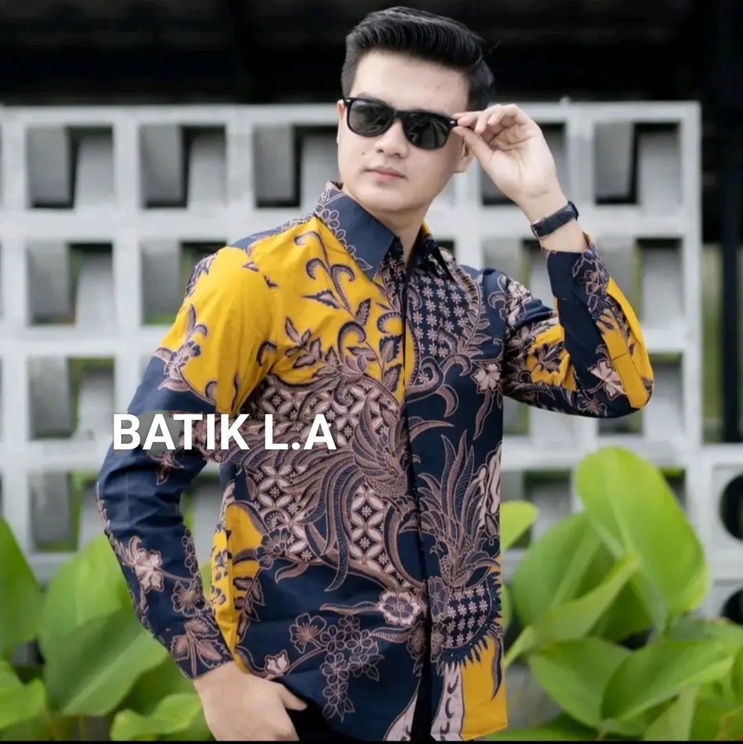 KEMEJA BATIK PRIA MOTIF SEKAR MANUK LATAR KUNING LAWAS EKSKLUSIF Kemeja Batik Pria Original Premium Solo Lengan Panjang Pendek Lapis Furing Halus Estetik Katun