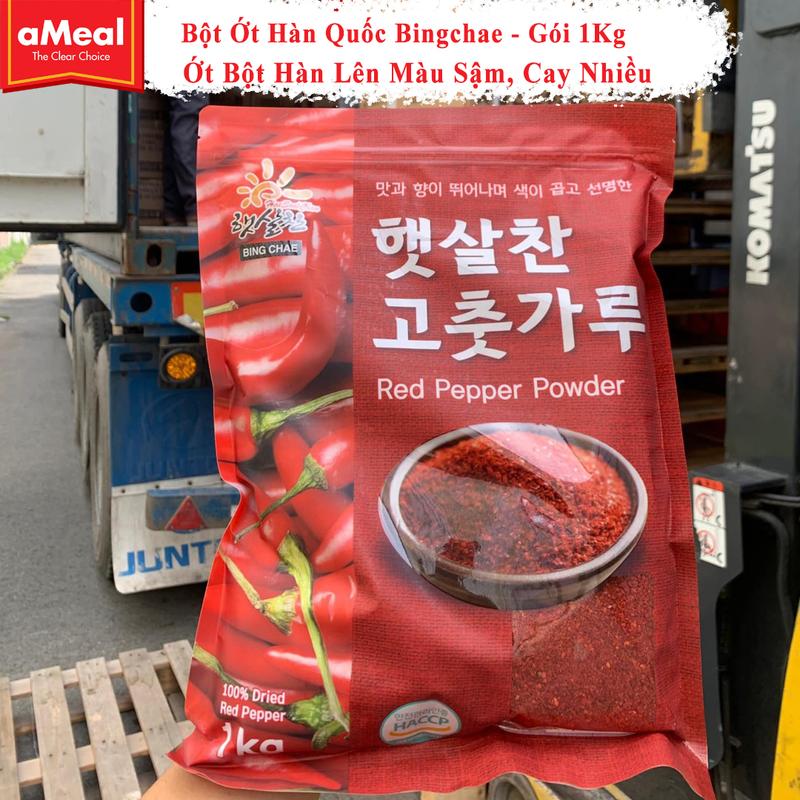Bột Ớt Hàn Quốc Làm Kim Chi Siêu Cay, Ớt Bột Vảy/Mịn Nấu Mỳ Cay, Chân Gà Sốt Thái Hot Hiện Nay - Gói 1Kg Gia Vị