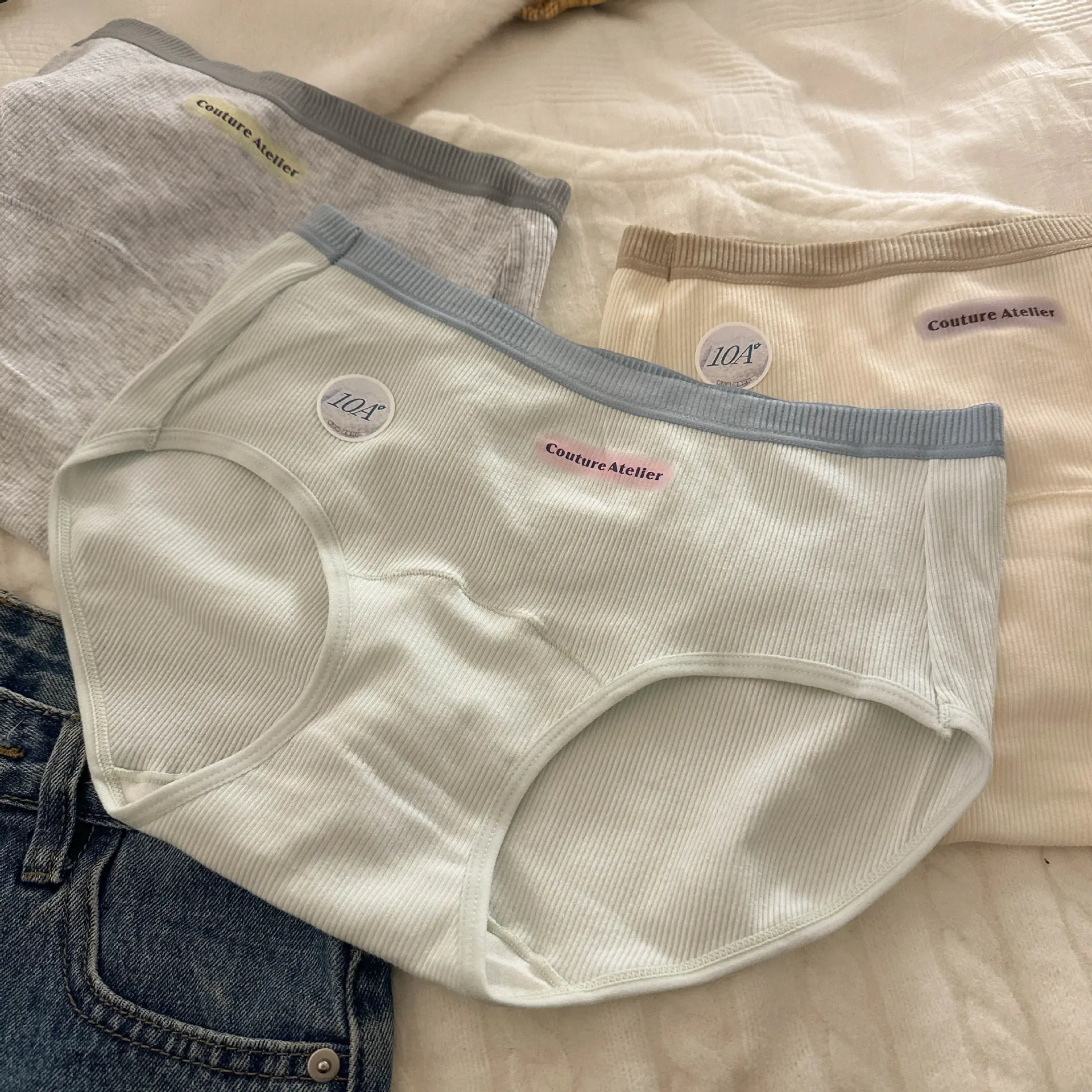 Kháng khuẩn, chất lượng 10A Đồ Lót Cotton Cho Nữ, Chất Liệu Cotton Nguyên Chất, Phong Cách Thu Đông Mới, Đáy Quần Kháng Khuẩn Mở Rộng, Quần Lót Tam Giác Cho Nữ