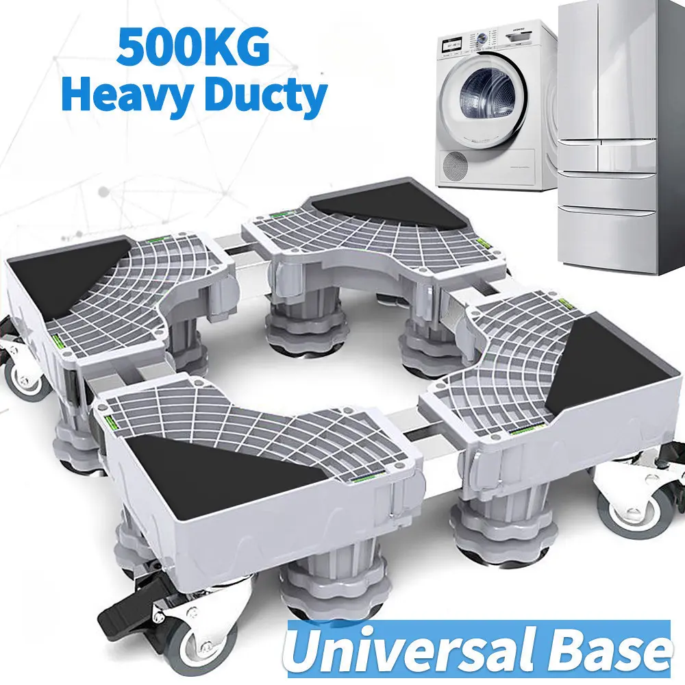 Chân đế máy giặt, kệ máy giặt và tủ lạnh, kệ tủ lạnh máy giặt trụ Inox cao cấp
