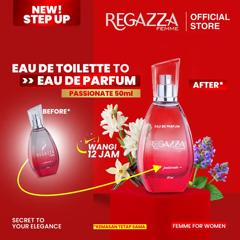 Regazza Eau De Parfum (EDP) Passionate (Red, 50ml) Default