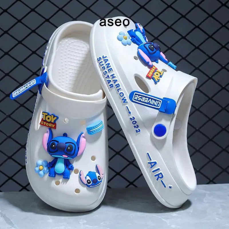 Aseo Sandal Pria Wanita Couple Dewasa Lebaran 2025 Biru Lucu Clog Kodok Karet Baim Anti Slip Korean Style Sandal Cowok Dewasa Terbaru Kekinian H178 Sendal 1