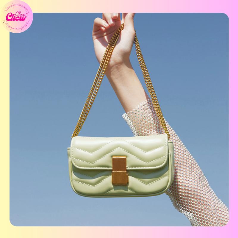 Túi xách nữ, túi đeo chéo mini dây xích kim loại cao cấp sang trọng nhiều màu da PU mềm mại đựnġ điện thȯại - T022 Bag