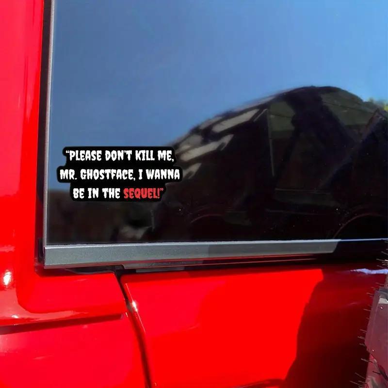 Scream-inspired Car Sticker, Vinyl Sticker, Perfect for Car Exterior Accessories, Car Decoration Sticker, Car Exterior Decoration Accessories 3