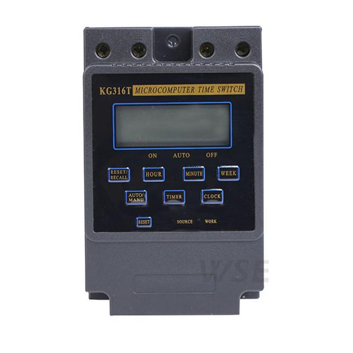 Bộ công tắc hẹn giờ KG316T màu đen công tắc điện hẹn giờ bật tắt điện tự động