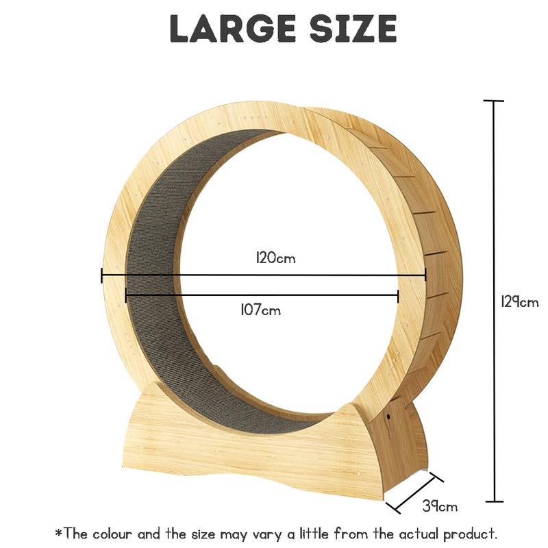 Product Introduction of Silent rolling solid wood fiberboard cat and dog treadmill running wheel pet exercise fitness gym toy 60