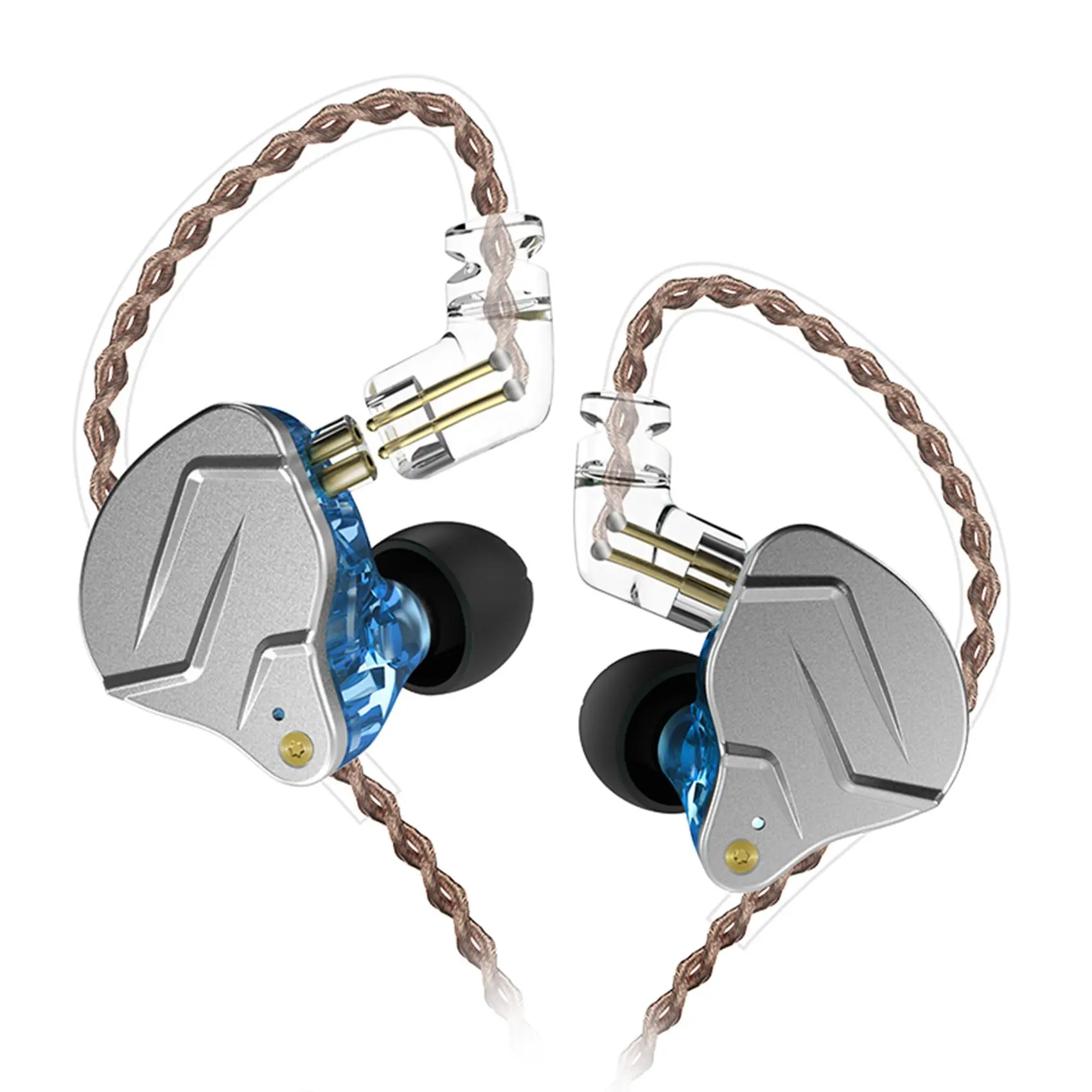 KZ ZSN Pro in-ear Monitor Earphone, Hybrid Dynamic Driver Balanced Armature Wired Earbuds, Stereo Bass Sound Earphone, Suitable for Enthusiasts/Musicians/Students, Audio