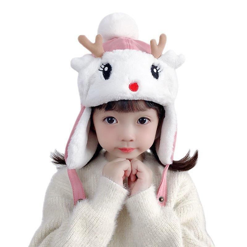 Product Introduction of Winter Thicken Kids Hats Children Russian Cartoon Faux Fur 8
