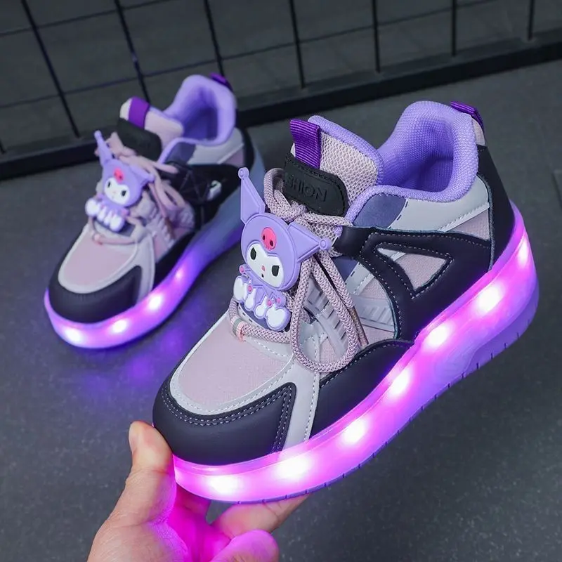 Heelys, Giày Trượt Băng Cho Bé Gái, Phong Cách Clow M, Bánh Đôi, Có Thể Tự Động Nhận, Thích Hợp Cho Học Sinh, Nhẹ, Có Đèn, Hàng Mới Về Năm 2024 4