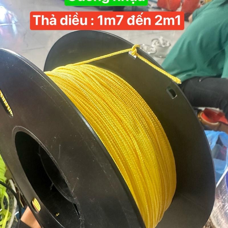 Dây dù VÀNG + guồng cầm Tay nhựa - dây thả diều xịn ( quấn sẵn guồng )