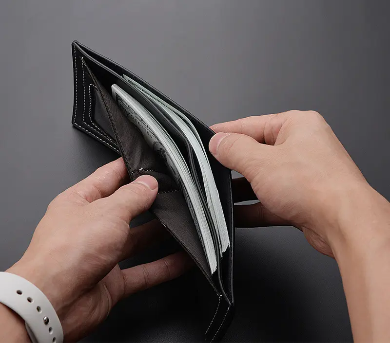 Ví da nam ngang Deabolar 069 cầm tay thời trang cao cấp Nhung Wallet 4