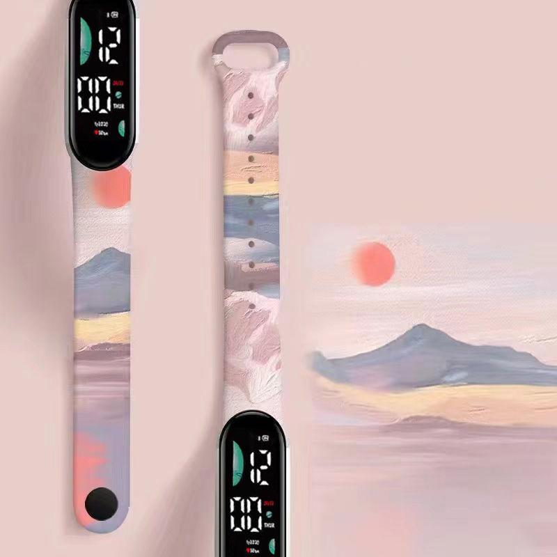 Product Introduction of Electronic Watch Men Anime Junior High School Children Students Sports LED Watch Fashion Trend Birthday 4