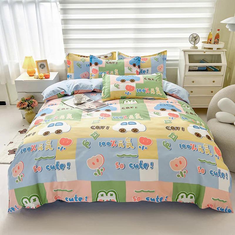 Product Introduction of EGW spring bedding set 3PCs cartoon Boys Girls bed linen Grey Lion pink bear pillowcase printed home linen for children kids 14