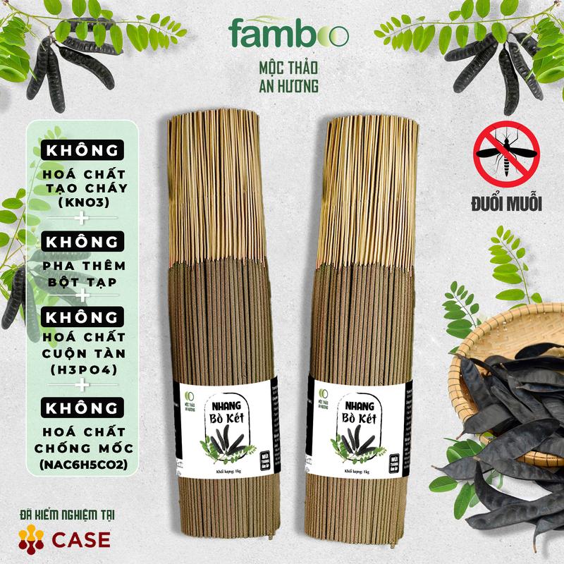 Nhang Bồ Kết Mộc Thảo An Hương 20, 30, 40 cm - Nhang thơm thảo dược, tẩy uế