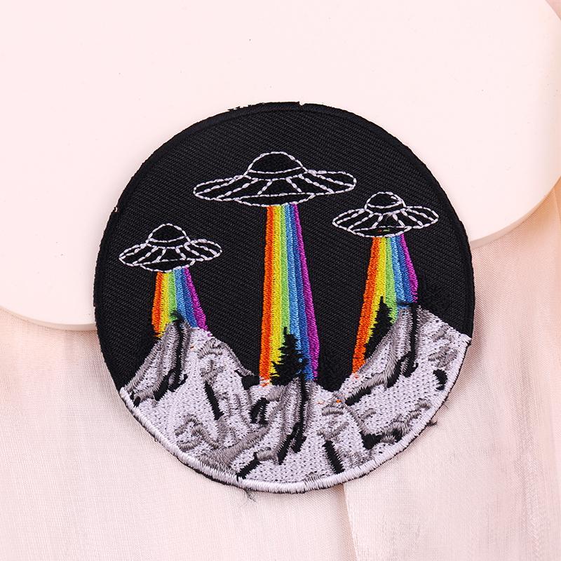 Colorful Mushroom Pattern Embroidered Patches, 5 Counts Cute DIY Embroidery Patch for Clothes Festive Decorations, Decorative Sewing Patch for Clothes, DIY Embroidery Decor for Women & Girls 2