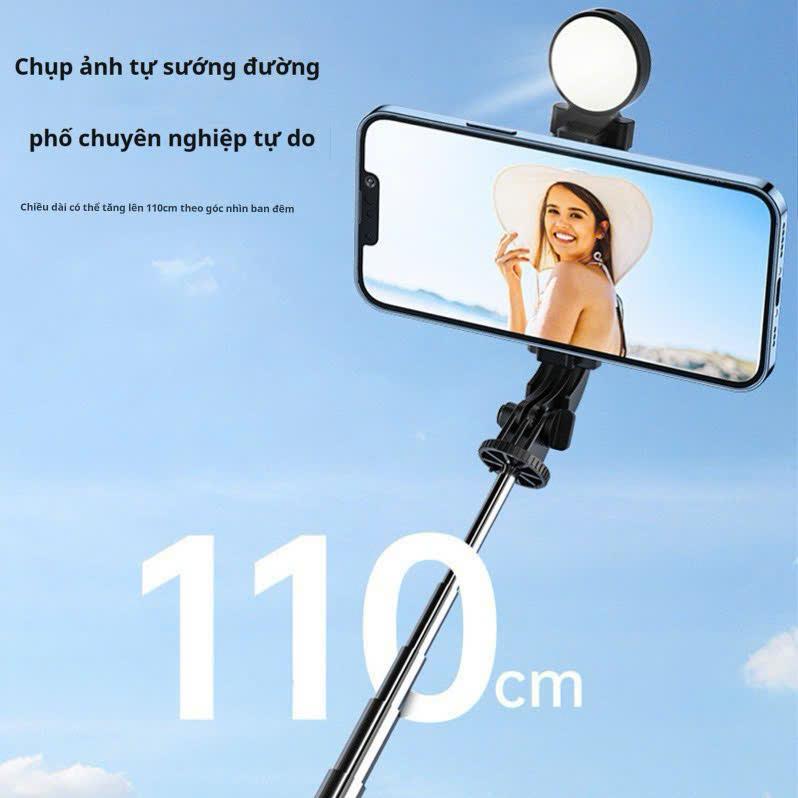 Gậy chụp hình Selfie B11s đa năng phụ kiện gồm đèn led trợ sáng nút remote bluetooth điều khiển chụp ảnh xa 10m 2