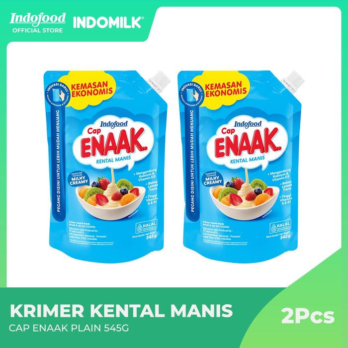 Gambar 2 PCS - Krimer Kental Manis Cap Enaak Plain 545Gr dari Rumah Indofood Kota Administrasi Jakarta Timur Tokopedia