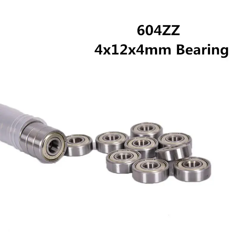 10 PCS/LOT 604 604ZZ Ball Bearing 4*12*4mm Carbon Steel Bearing 4x12x4mm 604 2Z