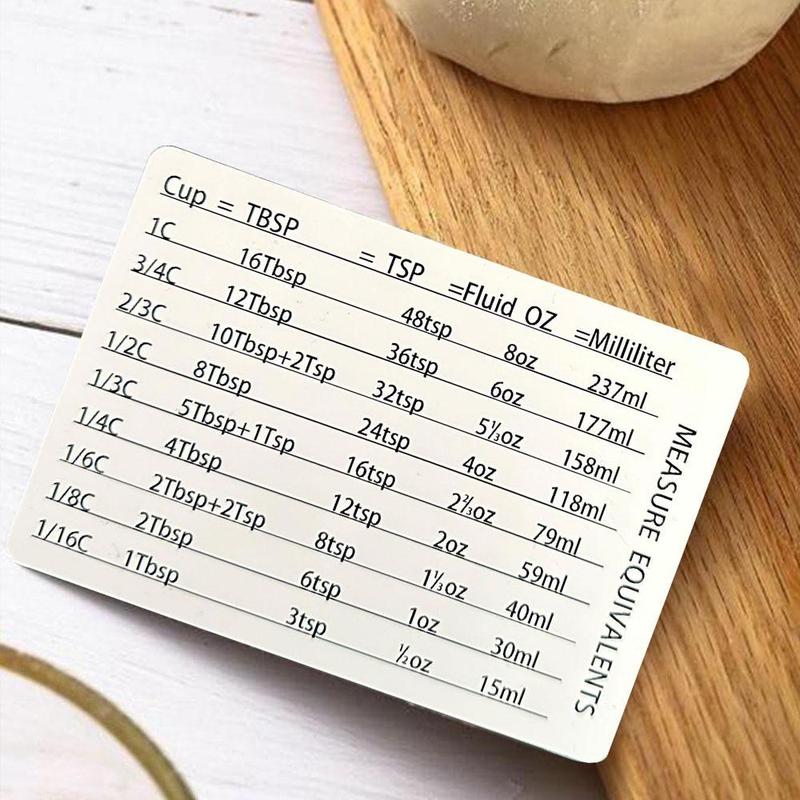 Magnetic Kitchen Conversion Chart, 1 Count Measurement Conversion Chart Magnet, Kitchen Accessories 4