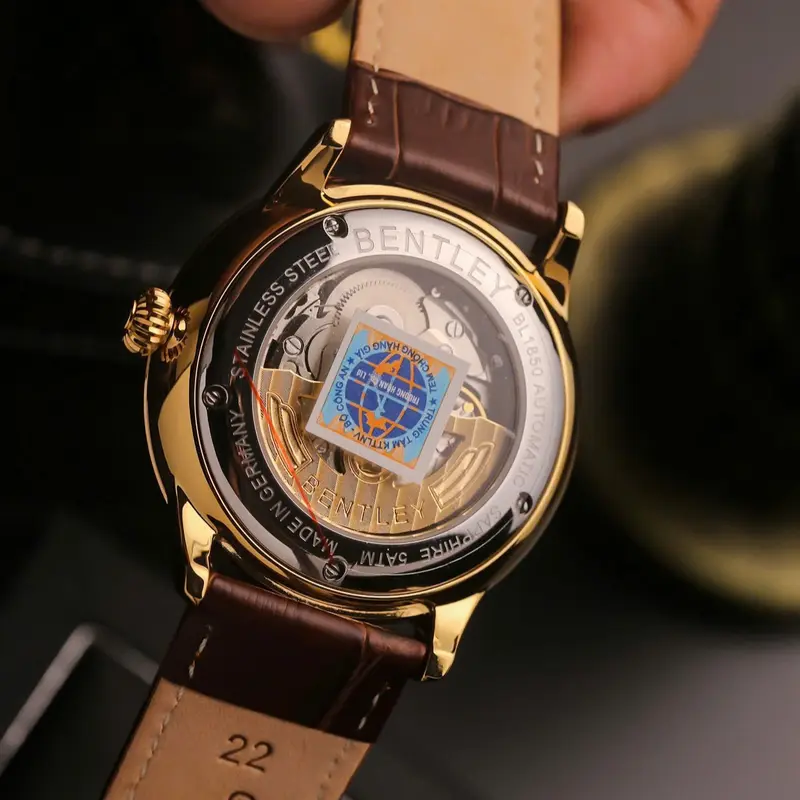 Đồng Hồ Cơ Nam Bentley BL1850 Chính Hãng | Nhà Phân Phối Chính Thức Phố Đồng Hồ | Kính Sapphire Size 40mm Bảo Hành 5 Năm 8