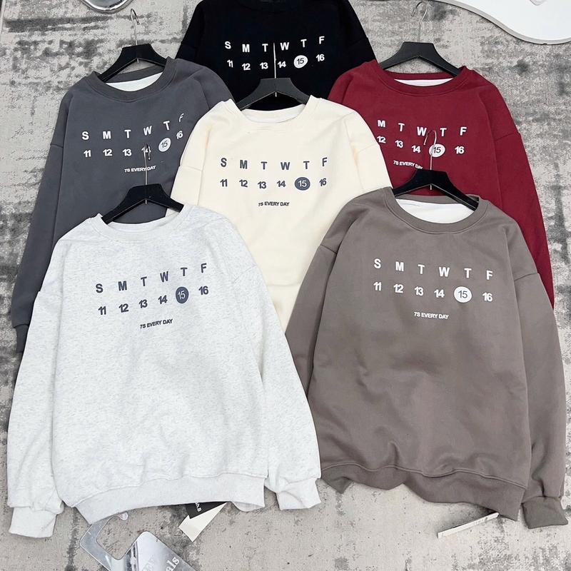 [Nỉ Lông Cáo _ Bảo hành không xù]  Áo sweater cổ tròn nam nữ, nỉ lót nhung, in hình dễ thương chắc chắn, form vừa dưới 60kg, 1m65 Top 3