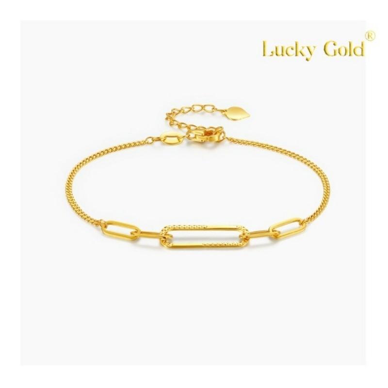 Product Introduction of [Lucky K Gold]  Light Luxury New Five-Ring Bucket Choker Bracelet Women's Simple Bracelet 78