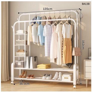 Product Introduction of Giá Treo Quần Áo 2 Giàn 2 Tầng  Có Bánh Xe Di Chuyển Tiện Ích 1