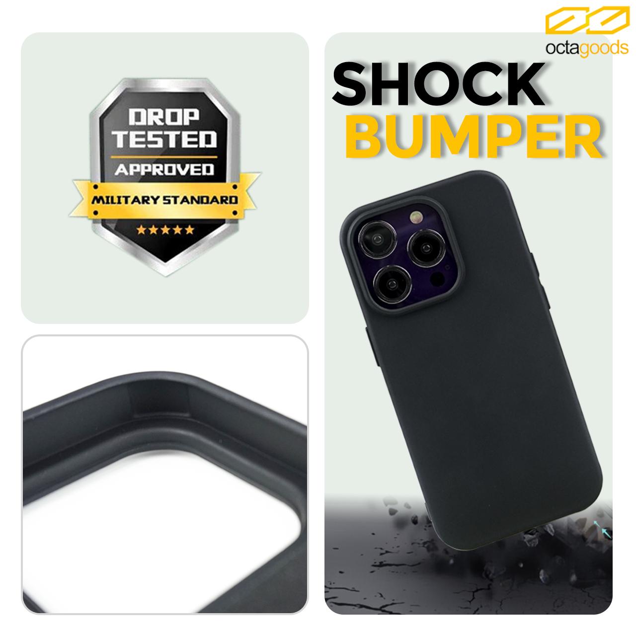 Case iPhone 14 Pro Max Plus Octagoods Edge Silicone Cover Soft Casing