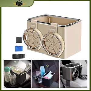 Universal Kotak Penyimpanan Tempat Tissue Mobil 2 Cup Holder / Kotak Penyimpanan Sandaran Tangan Mobil / Organizer Mobil dengan Tempat Gelas / Aksesori Interior Mobil Car kotak  penyimpanan box