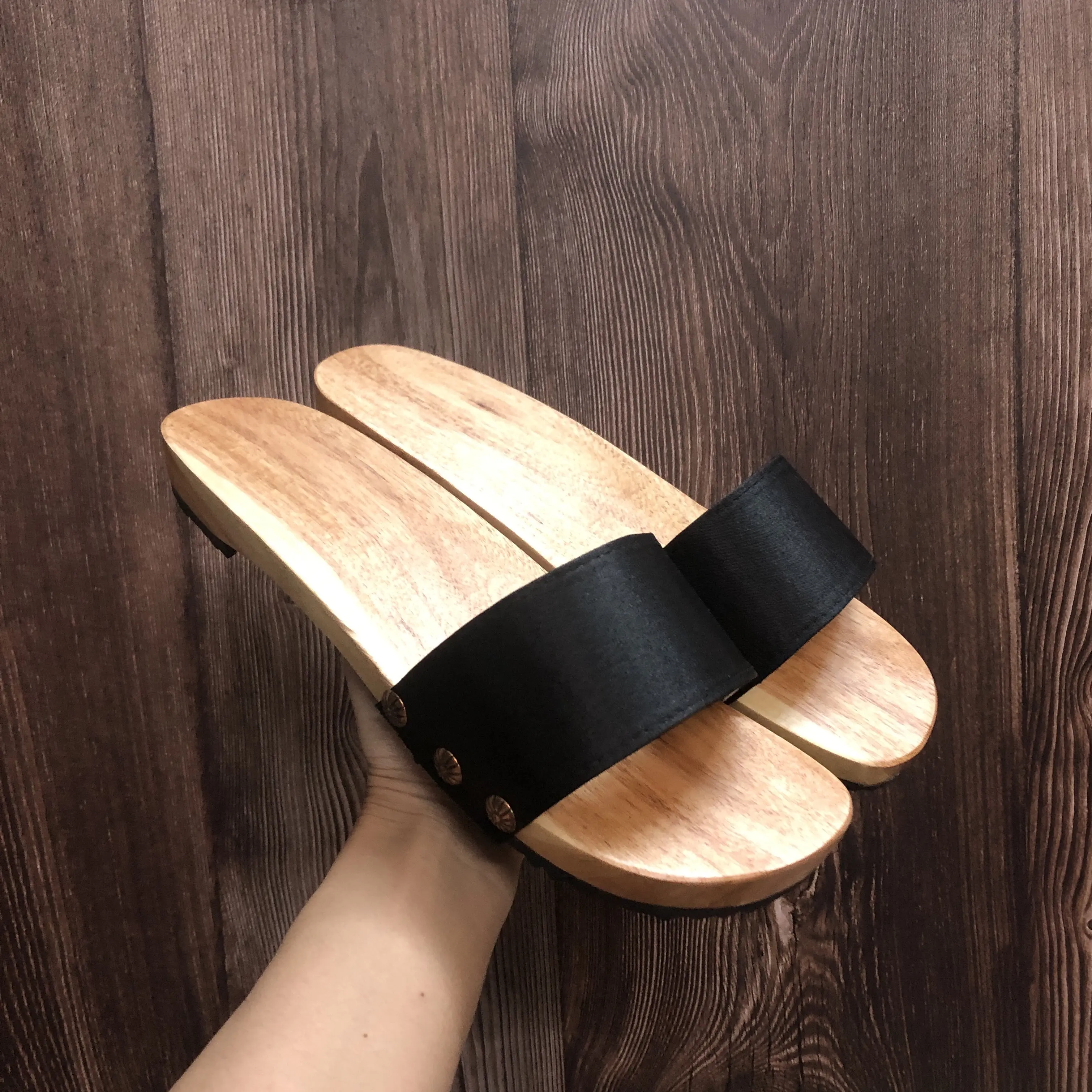 (Đủ Màu) Guốc Mộc Guốc Gỗ Truyền Thống Đế Thấp Dép Nữ Unisex