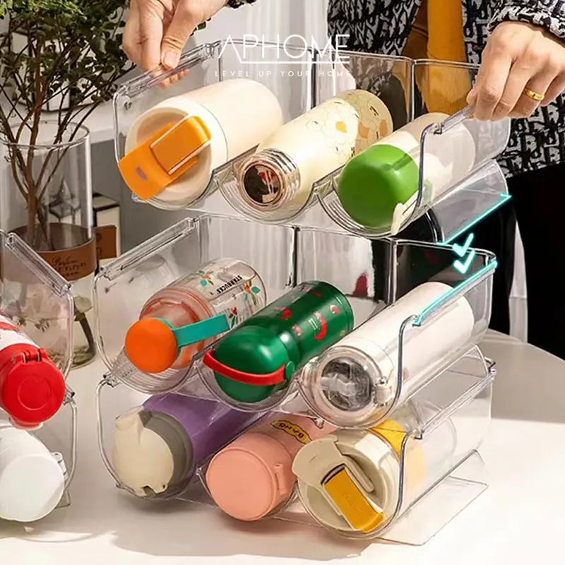 APHOME Rak Botol Minuman Susun Transparan Bottle Holder Organizer Storage Rack Stackable WINI 2