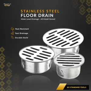 Roof Drain Saringan Got Pembuangan Bulat Halaman Outdoor Stainless Talang Air Hujan