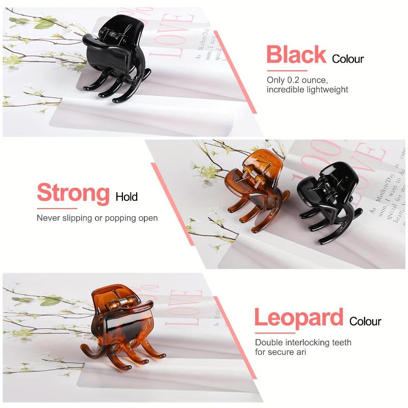 [Ponytail Clips] Set of 6 Small High Ponytail Claw Clips | Must-Have Hair Accessory for Women, Perfect for Securing Hair at The Back of The Head 2