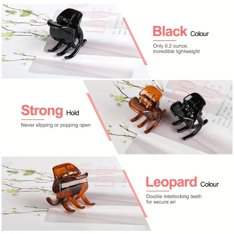 [Ponytail Clips] Set of 6 Small High Ponytail Claw Clips | Must-Have Hair Accessory for Women, Perfect for Securing Hair at The Back of The Head 2