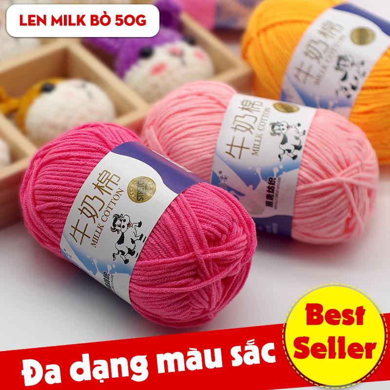 Cuộn Len Milk Bò 50gr (Mã màu 01 đến 50)