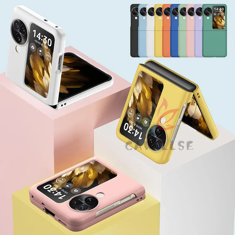 Slim Candy Colorful Hard PC Plastic Protection Phone Caseing Oppo Find N2 N3 Flip Skin-Friendly Folding Shockproof Back Case Cover