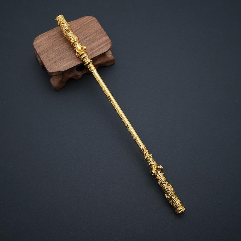 Product Introduction of 22cm Black Myth WuKong Game Ruyi Golden Cudgel Metal Handicrafts Sun Wukong Monkey King  Game Peripherals Children's Toys 22