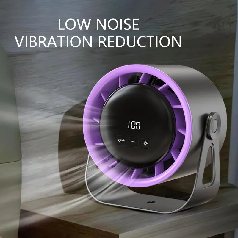 USB Rechargeable Mini Fan, Adjustable Desktop Fan, Compact Turbine Fan for Home and Office, Universal USB Digital Accessories, Portable Fan 3