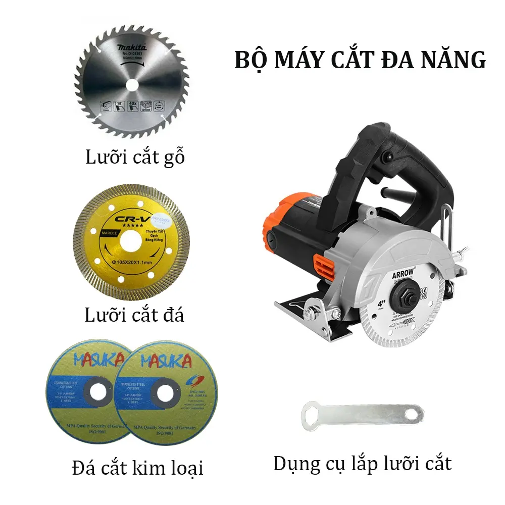 Máy cắt gạch, máy cắt gỗ, máy cắt đá, máy cắt đa năng hàng chính hãng có tặng kèm đá cắt