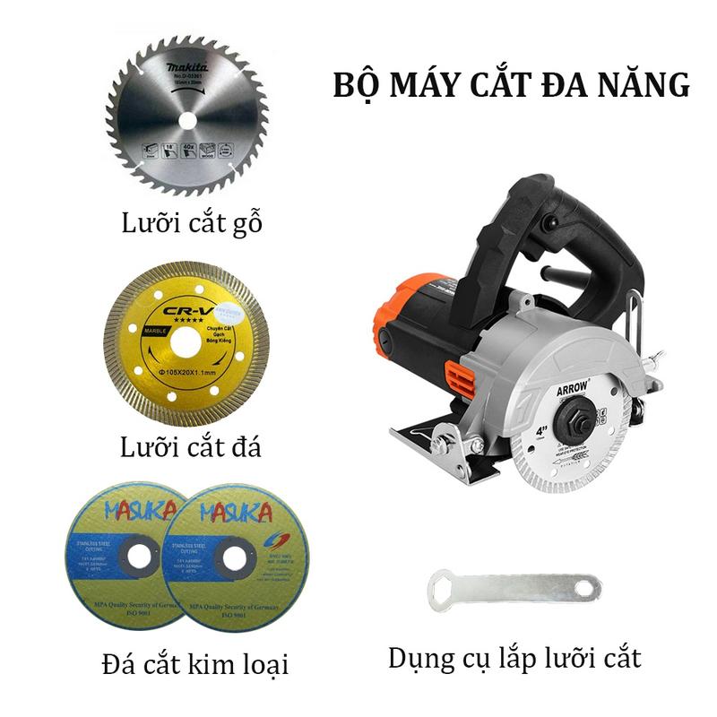  Máy cắt gạch máy cắt gỗ máy cắt đá máy cắt đa năng hàng chính hãng có tặng kèm đá cắt 