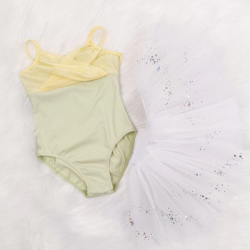 Product Introduction of Children's Ballet Summer Dance Sling Chinese Tulle Tutu Skirt Girls' One-Piece Practice Children's Grade One Performance Costume 14