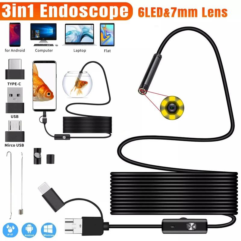 Endoscope USB Type C Pour Téléphone Android - Caméra D'inspection Flexible Et étanche