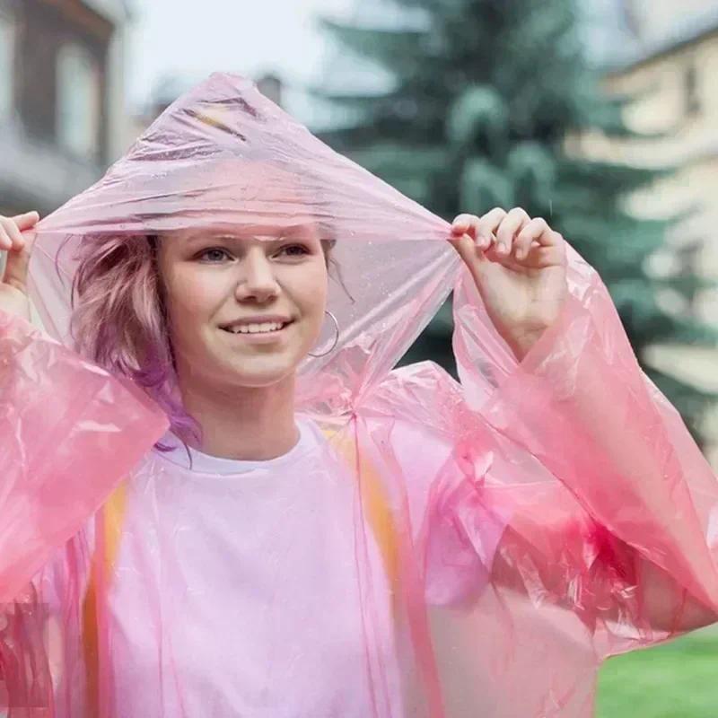 Bóng Áo Mưa Dùng Một Lần, Không Thấm Nước, Dành Cho Người Lớn, Áo Mưa Ponchos Áo Choàng, Cầm Tay, Thích Hợp Cho Các Trường Hợp Khẩn Cấp Ngoài Trời, Áo Khoác, Đồ Dùng Gia Đình 3
