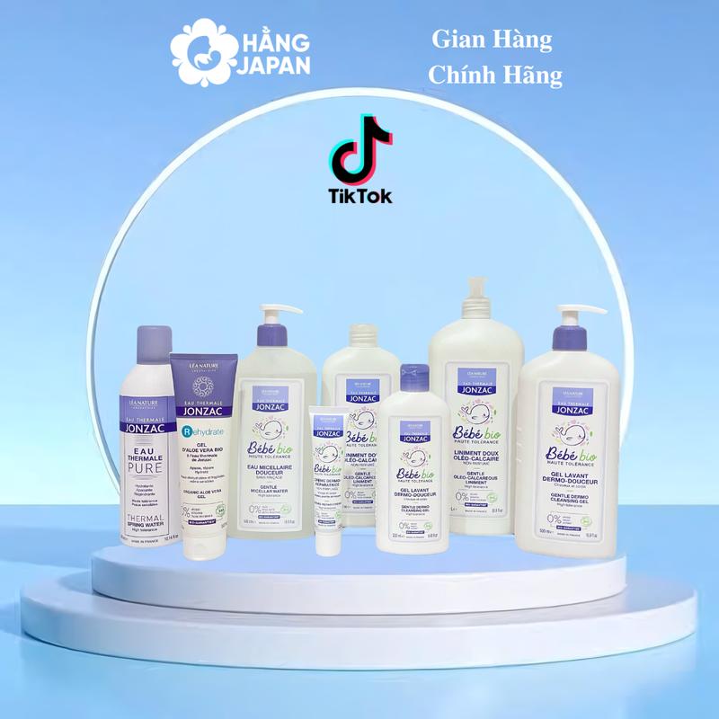 Bộ sản phẩm Jonzac cho bé dung dịch làm sạch/kem dưỡng/tắm gội cho bé