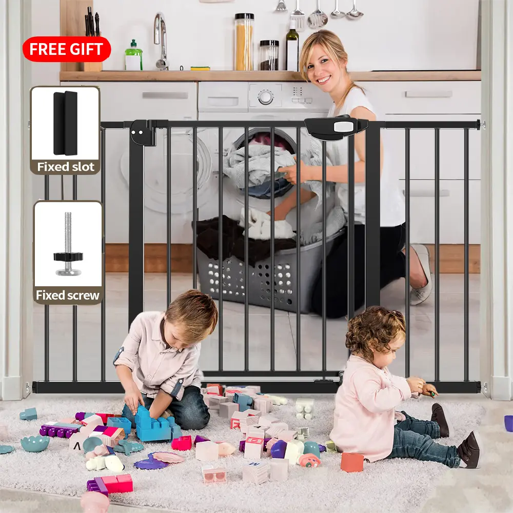 75-262CM Adjustable Baby Safety Door Safety Gate Fence Guard For Baby, Child, Stairs, Dogs, Pets