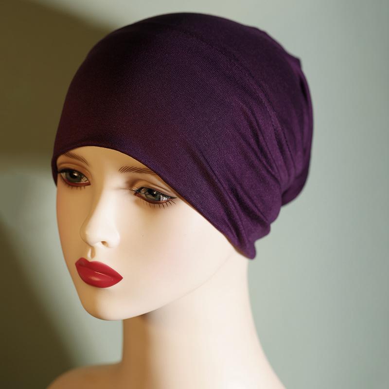 Product Introduction of Solid Color Pure Cotton Cap Women's Base Hat Cotton Headscarf for Women Elastic Breathable 12