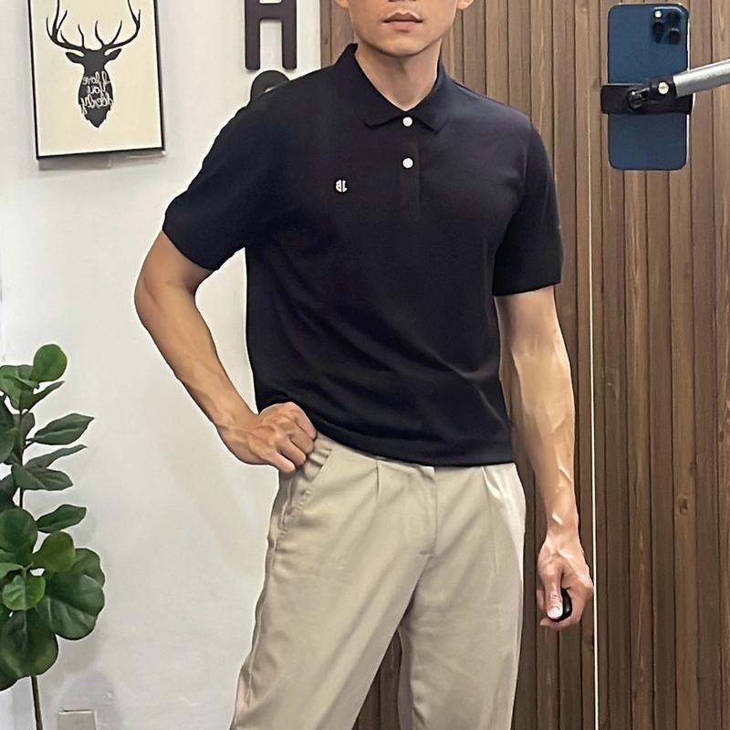 Áo thun PoLo Nam trơn thêu logo J16 vải cá sấu cotton thanh lịch, chỉnh chu, đơn giản - J16