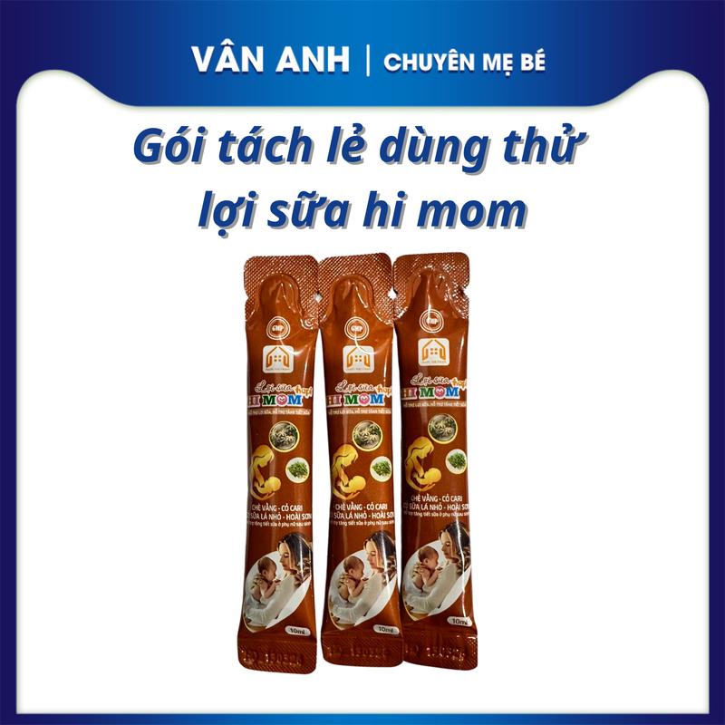 Tách lẻ 1 gói Lợi sữa hi mom - 1 gói 10ml hỗ trợ tăng tiết sữa nhiều sữa mát sữa ,điều hòa khí huyết sau sinh thành phần thảo dược chè vằng cỏ sữa