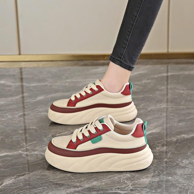 giày da nữ  -tăng chiều cao - phong cách hàn quốc -mã 03 giay  doc Shoes Sneaker Nhung 7
