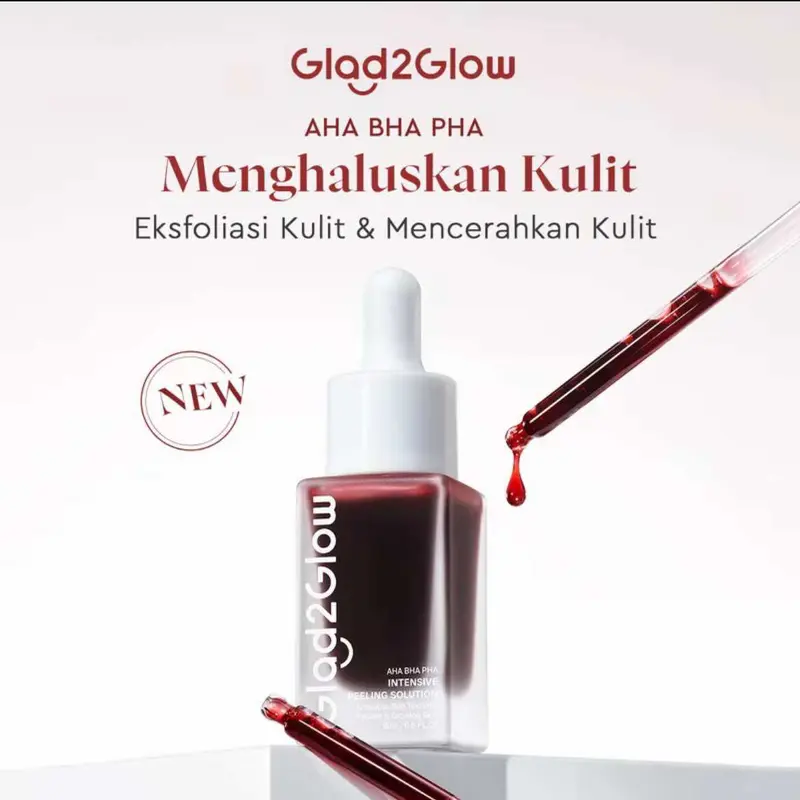[2 PCS] GLAD2GLOW NIGHT RENEW BUNDLING 2 IN 1 / MOISTURAIZER RETINOL + PEELING SERUM AHA BHA PHA / MENCERAHKAN WAJAH / RETINOL RENEW SET 2
